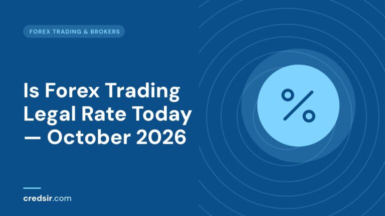 Credsir Forex Trading & Brokers guide cover with a percent icon