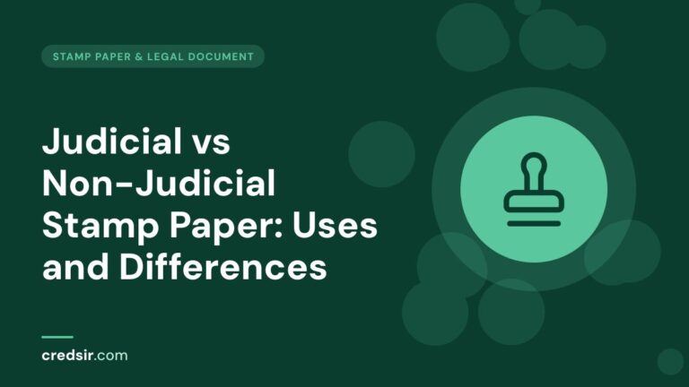 Credsir Stamp Paper & Legal Documents guide cover with a stamp icon