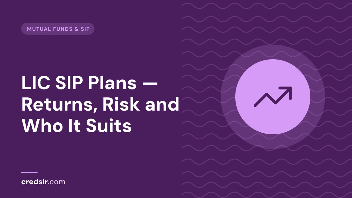 Credsir Mutual Funds & SIP guide cover with a trending up icon