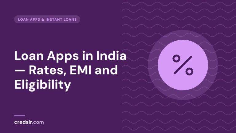 Credsir Loan Apps & Instant Loans guide cover with a percent icon