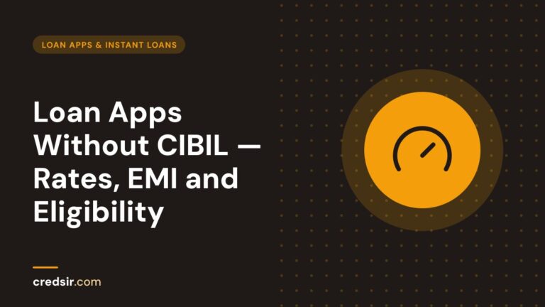 Credsir Loan Apps & Instant Loans guide cover with a gauge icon