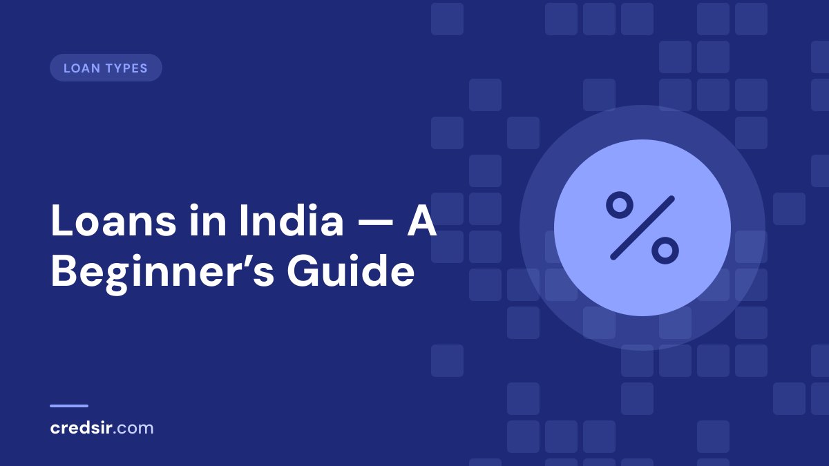 Credsir Loan Types guide cover with a percent icon