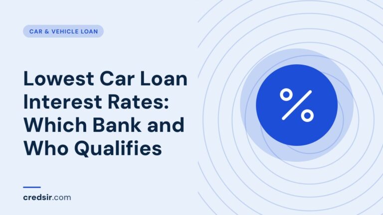 Credsir Car & Vehicle Loan guide cover with a percent icon