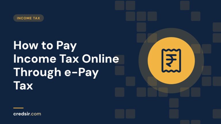 Credsir Income Tax guide cover with a receipt indian rupee icon