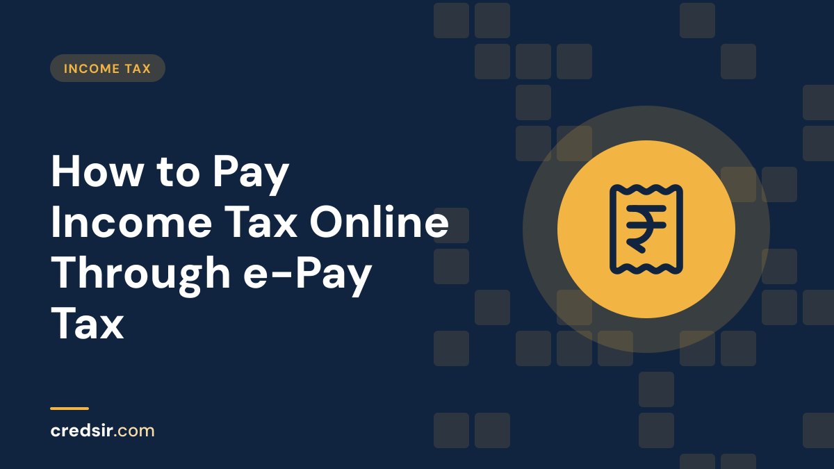 Credsir Income Tax guide cover with a receipt indian rupee icon
