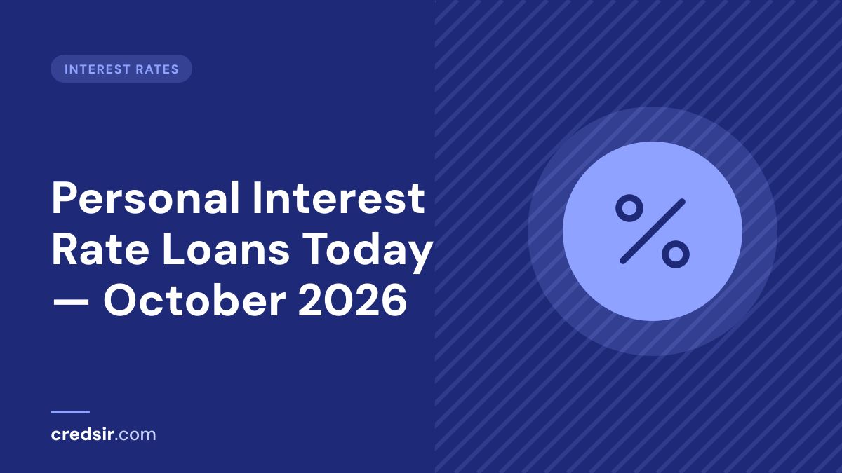 Credsir Interest Rates guide cover with a percent icon