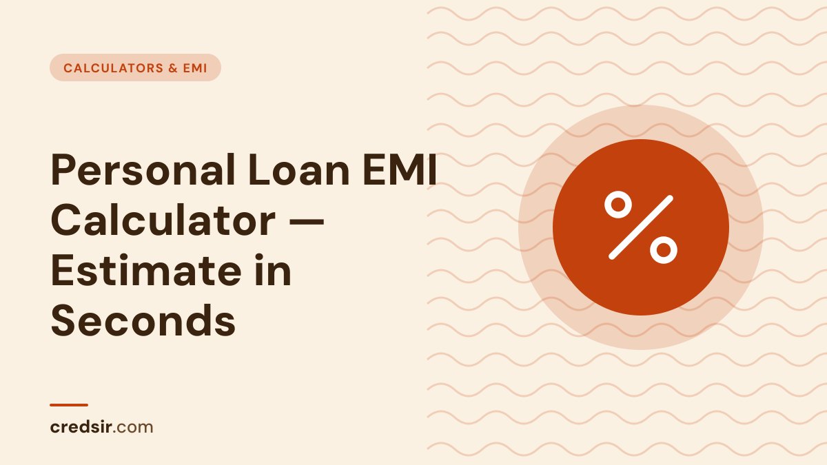 Credsir Calculators & EMI guide cover with a percent icon