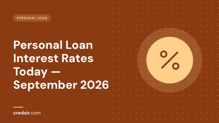 Credsir Personal Loan guide cover with a percent icon