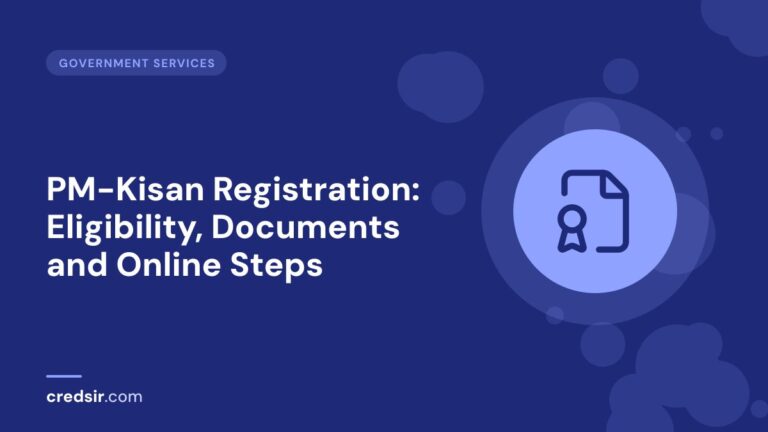 Credsir Government Services guide cover with a file badge icon
