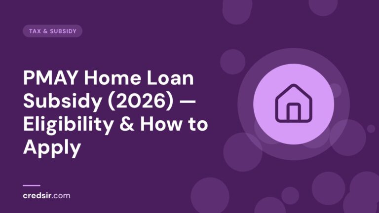 Credsir Tax & Subsidy guide cover with a house icon