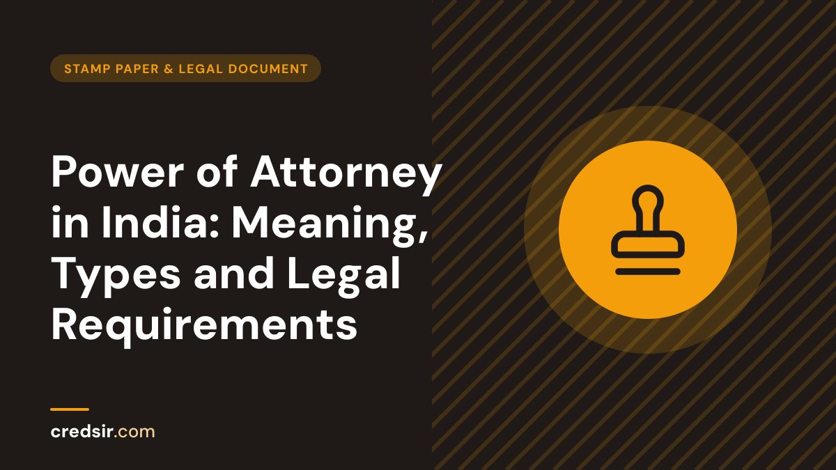 Credsir Stamp Paper & Legal Documents guide cover with a stamp icon