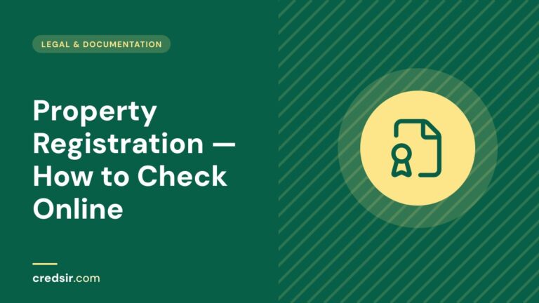 Credsir Legal & Documentation guide cover with a file badge icon