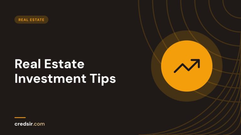Credsir Real Estate guide cover with a trending up icon
