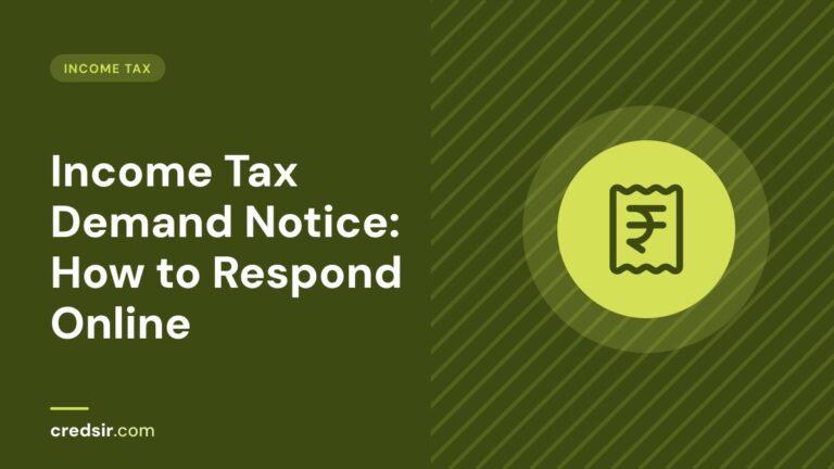 Credsir Income Tax guide cover with a receipt indian rupee icon