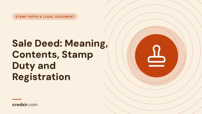 Credsir Stamp Paper & Legal Documents guide cover with a stamp icon