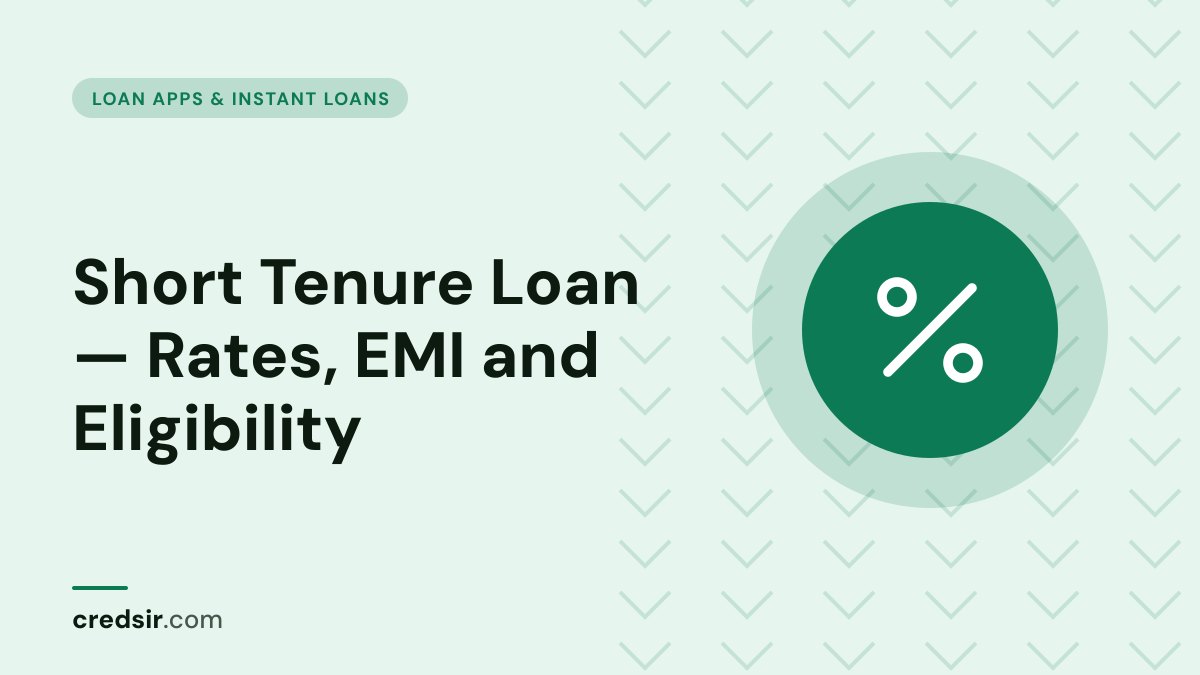 Credsir Loan Apps & Instant Loans guide cover with a percent icon