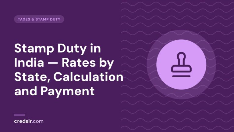 Credsir Taxes & Stamp Duty guide cover with a stamp icon