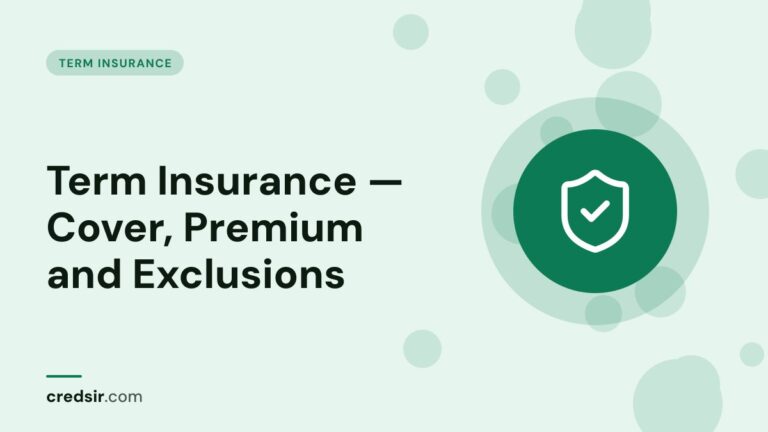 Credsir term insurance guide cover with a shield check icon