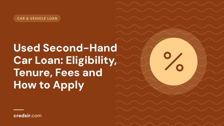 Credsir Car & Vehicle Loan guide cover with a percent icon