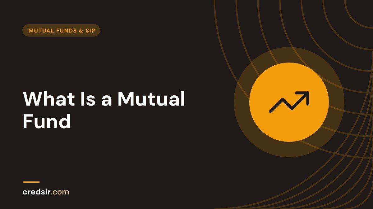 Credsir Mutual Funds & SIP guide cover with a trending up icon