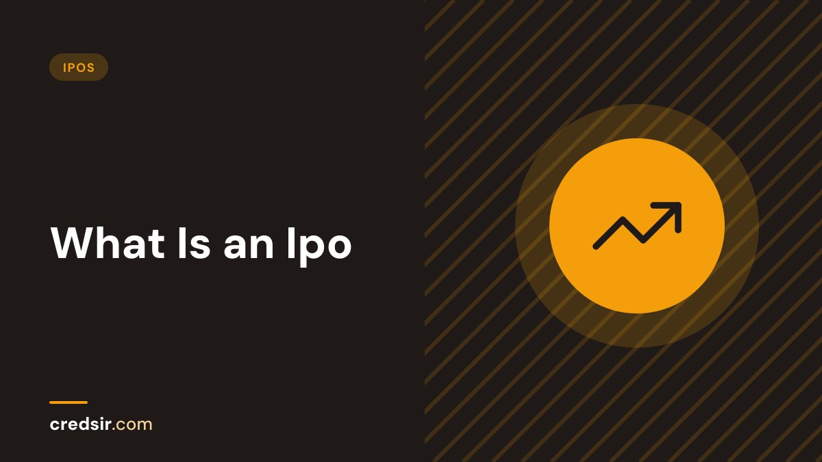 Credsir IPOs guide cover with a trending up icon