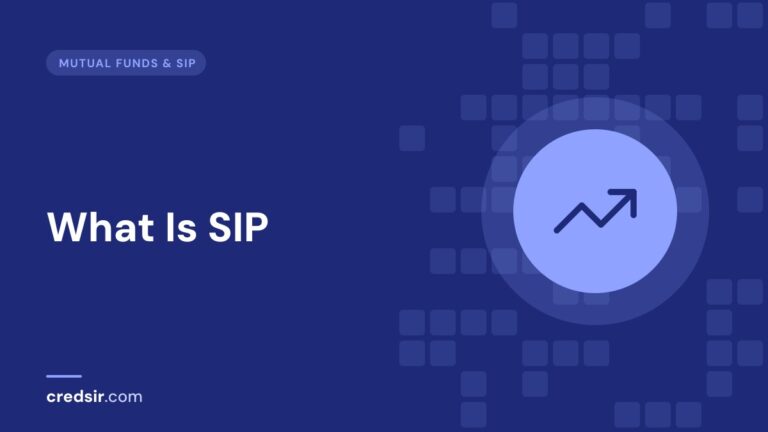 Credsir Mutual Funds & SIP guide cover with a trending up icon